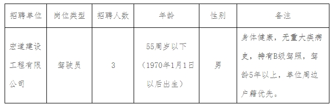 2025年江蘇宏道建設(shè)工程有限公司公開招聘工作人員崗位簡介表